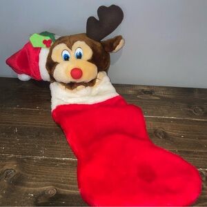 Rudolph the red rednosed reindeer 3 D vintage stocking